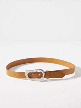 NWT Anthropologie Linea Pelle Sculptural Buckle Leather Belt